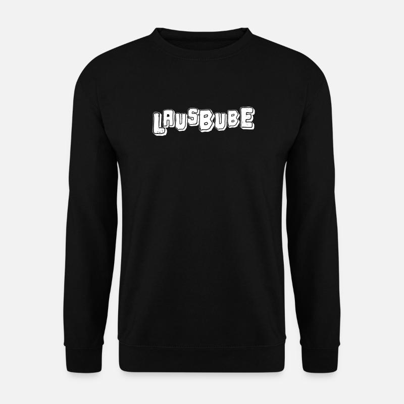 Lausbube in weiss - Unisex Pullover - Schwarz