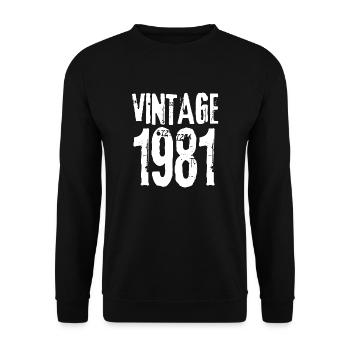 Vintage 1981 - Unisex Sweatshirt - black - Front - Alina (178cm) & Michal (187cm)