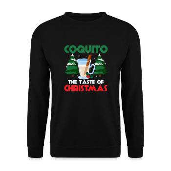 Coquito Le Goût De La Boisson Au Rhum De Noël Puerto Ri - Sweat-shirt Unisexe - noir - Devant - Alina (178cm) & Michal (187cm)
