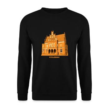 Stolzenau Town Hall Nienburg Weser Lower Saxony - Unisex Sweatshirt - black - Front - Alina (178cm) & Michal (187cm)