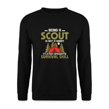Apocalypse Ready: Scout Skills Mastery Tee - Unisex Sweatshirt - black - Front - Alina (178cm) & Michal (187cm)