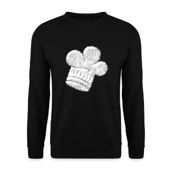 Chef's hat batik hat - Unisex Sweatshirt - black - Front - Alina (178cm) & Michal (187cm)