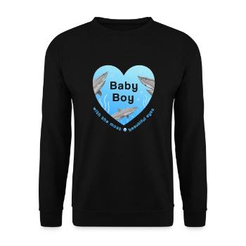 Baby Boy - Unisex Pullover - Schwarz - Vorne - Alina (178cm) & Michal (187cm)