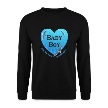 baby boy - Unisex Pullover - Schwarz - Vorne - Alina (178cm) & Michal (187cm)