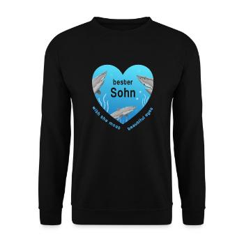 best son - Unisex Sweatshirt - black - Front - Alina (178cm) & Michal (187cm)