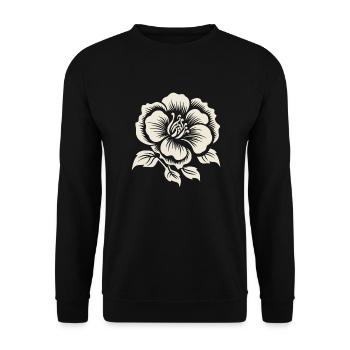 Ethereal Blossom - Unisex Sweatshirt - black - Front - Alina (178cm) & Michal (187cm)