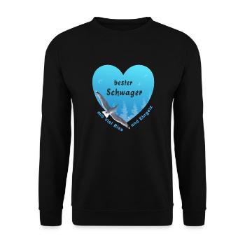 bester Schwager - Unisex Pullover - Schwarz - Vorne - Alina (178cm) & Michal (187cm)