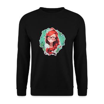 Mrs. Soline little - Unisex Sweatshirt - black - Front - Alina (178cm) & Michal (187cm)