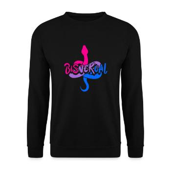 Bisnekual Snake Bisexual Lgbt Rainbow Bi Pride - Unisex Sweatshirt - black - Front - Alina (178cm) & Michal (187cm)