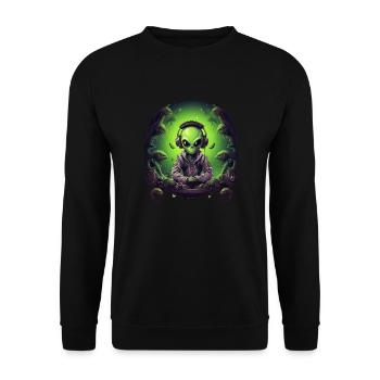 Cadeau extraterrestre Gamer Gamer, Créature extraterrestre - Sweat-shirt Unisexe - noir - Devant - Alina (178cm) & Michal (187cm)