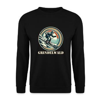Grindelwald - Unisex Pullover - Schwarz - Vorne - Alina (178cm) & Michal (187cm)