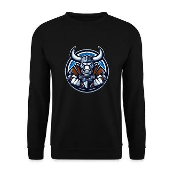 Viking Bleu Cornucopia - Sweat-shirt Unisexe - noir - Devant - Alina (178cm) & Michal (187cm)