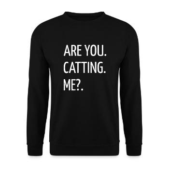 Humour Chat Mode de vie Chat Chat Comportement Chat Faits - Sweat-shirt Unisexe - noir - Devant - Alina (178cm) & Michal (187cm)
