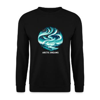 Arktisches Flüstern - Unisex Pullover - Schwarz - Vorne - Alina (178cm) & Michal (187cm)
