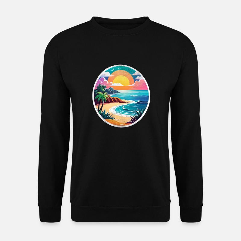 Strandurlaub Sonne Meer - Unisex Pullover - Schwarz