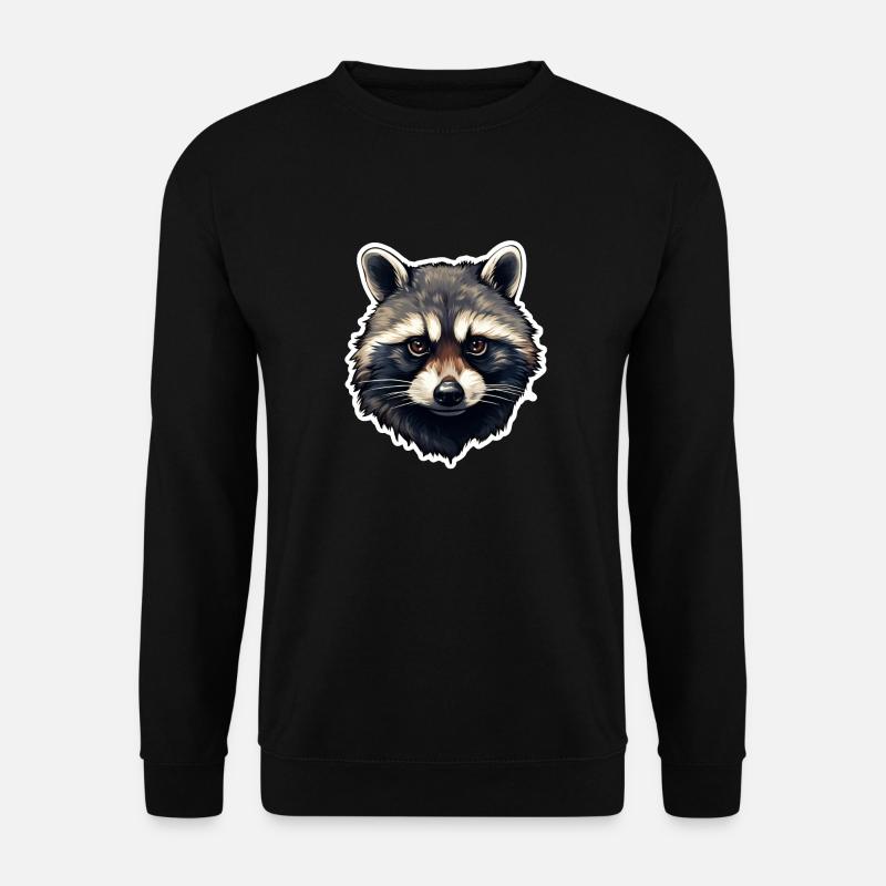 Waschbärkopf - Unisex Pullover - Schwarz