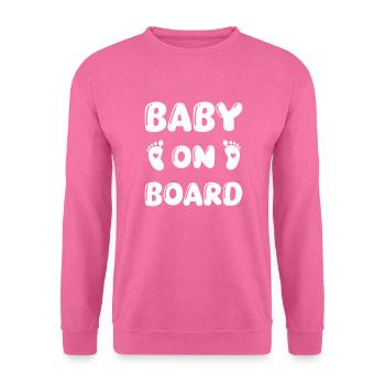 Bébé à bord Baby Feet - Sweat-shirt Unisexe - rose - Devant