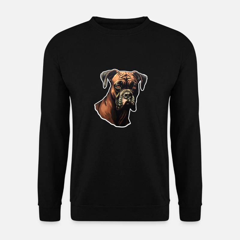 Boxer Kopf - Unisex Pullover - Schwarz