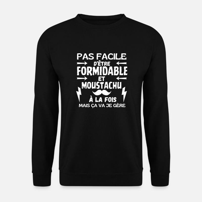 BEEINDRUCKENDER SCHNURRBART - Unisex Pullover - Schwarz