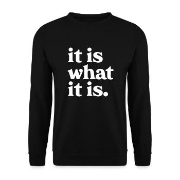 c’est ce qui est - Sweat-shirt Unisexe - noir - Devant - Alina (178cm) & Michal (187cm)