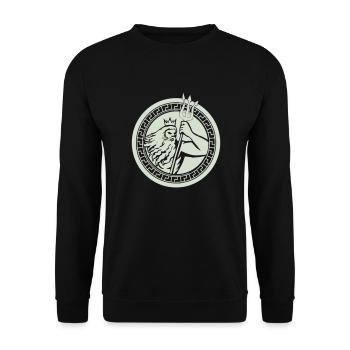 Poseidon Triton - Unisex Sweatshirt - black - Front - Alina (178cm) & Michal (187cm)