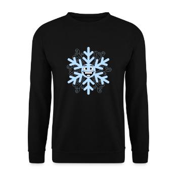 Flocon de neige heureux - Sweat-shirt Unisexe - noir - Devant - Alina (178cm) & Michal (187cm)