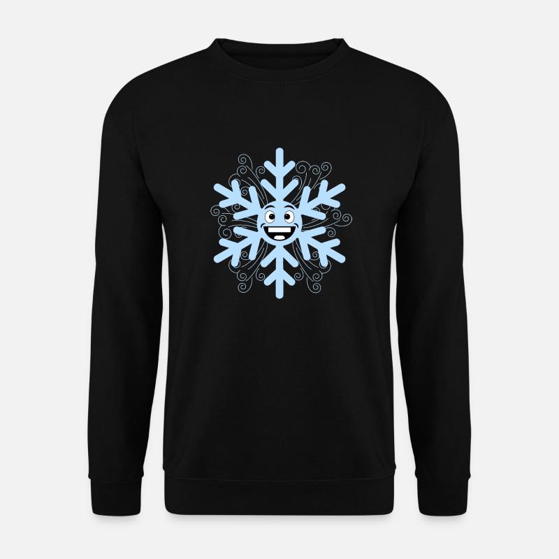 Glückliche Schneeflocke - Unisex Pullover - Schwarz