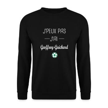 les verts Jpeux pas jai Geoffroy Guichard football - Sweat-shirt Unisexe - noir - Devant - Alina (178cm) & Michal (187cm)