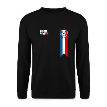 France championnat d europe football équipe france - Sweat-shirt Unisexe - noir - Devant - Alina (178cm) & Michal (187cm)