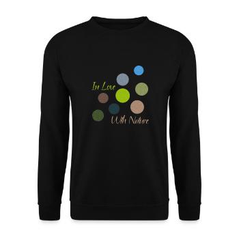 all the colours - in love with nature - Unisex Sweatshirt - black - Front - Alina (178cm) & Michal (187cm)