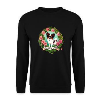 Papillon Mom - Unisex Sweatshirt - black - Front - Alina (178cm) & Michal (187cm)