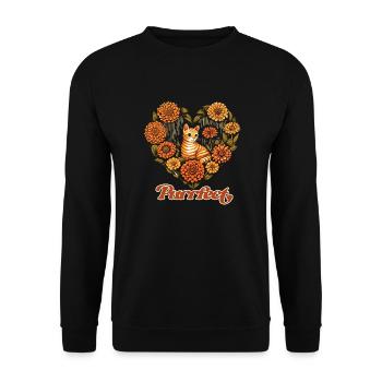 Purrfect - Unisex Sweatshirt - black - Front - Alina (178cm) & Michal (187cm)