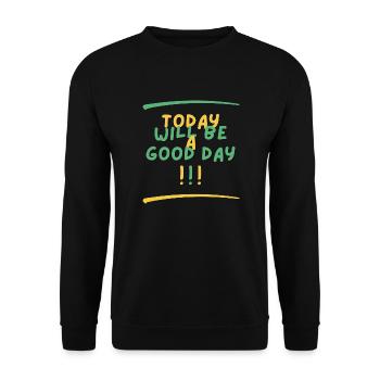 Today - Unisex Pullover - Schwarz - Vorne - Alina (178cm) & Michal (187cm)