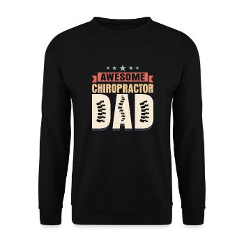Awesome Chiropractor Dad Chiropractic Physical The - Unisex Pullover - Schwarz - Vorne - Alina (178cm) & Michal (187cm)