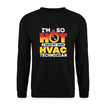 Have My Own HVAC Technician Technician Installer - Unisex Sweatshirt - black - Front - Alina (178cm) & Michal (187cm)