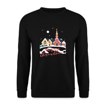 Weihnachten - Unisex Pullover - Schwarz - Vorne - Alina (178cm) & Michal (187cm)