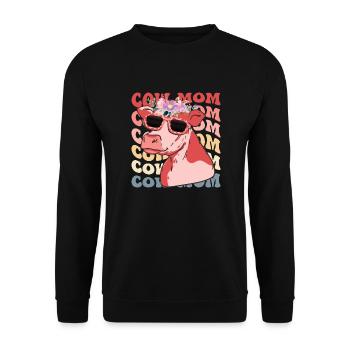 Cow Farmer Funny Farming Cows Animal Farm - Unisex Sweatshirt - black - Front - Alina (178cm) & Michal (187cm)