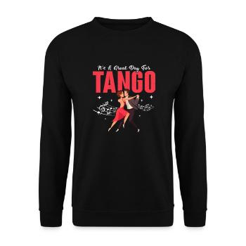 C’est un grand jour pour le tango Musique latine Danse du tango - Sweat-shirt Unisexe - noir - Devant - Alina (178cm) & Michal (187cm)