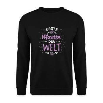 Best mom in the world - Nice idea for all moms - Unisex Sweatshirt - black - Front - Alina (178cm) & Michal (187cm)