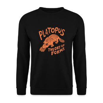 Theory of Forms - Platopus Design - Unisex Pullover - Schwarz - Vorne - Alina (178cm) & Michal (187cm)