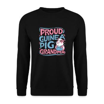 Guinea Pig Grandma - Proud Grandma - Unisex Sweatshirt - black - Front - Alina (178cm) & Michal (187cm)