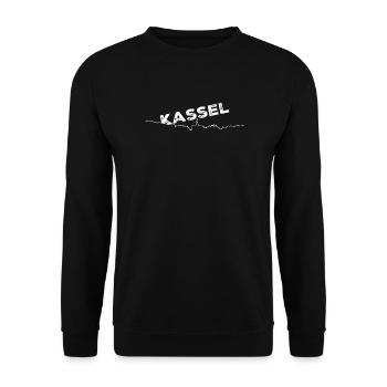 Kassel - Nordhessische Stadt - Unisex Pullover - Schwarz - Vorne - Alina (178cm) & Michal (187cm)