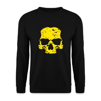 Yellow skull - Unisex Sweatshirt - black - Front - Alina (178cm) & Michal (187cm)