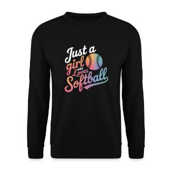 Softball Sports Joueur de softball - Sweat-shirt Unisexe - noir - Devant - Alina (178cm) & Michal (187cm)