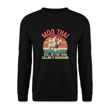 Conception créative de cadeaux Muay Thai - Sweat-shirt Unisexe - noir - Devant - Alina (178cm) & Michal (187cm)