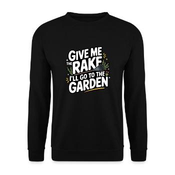 Gardener Garden Plants Gardening - Unisex Sweatshirt - black - Front - Alina (178cm) & Michal (187cm)