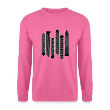 Design geometrischer Formen - Unisex Pullover - Pink - Vorne