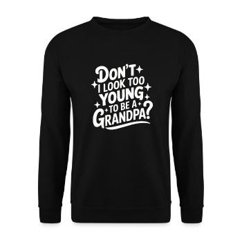 Papy Grand-père Famille Fête des pères - Sweat-shirt Unisexe - noir - Devant - Alina (178cm) & Michal (187cm)