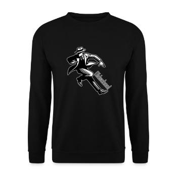 Messieurs des années 1930 - Design à l’ancienne - Sweat-shirt Unisexe - noir - Devant - Alina (178cm) & Michal (187cm)