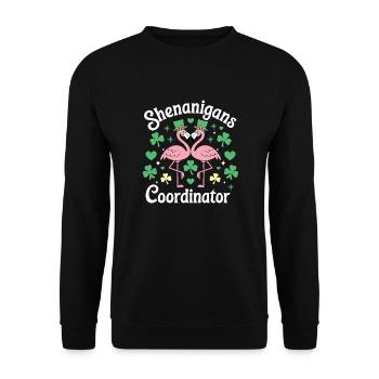 Shenanigans Coordinator - Unisex Sweatshirt - black - Front - Alina (178cm) & Michal (187cm)